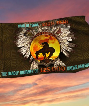 The Trail Of Tears Native American Grommet Flag