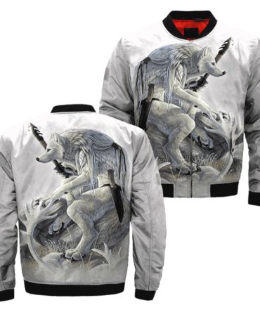 The White Wolf American Native Bomber Jacket