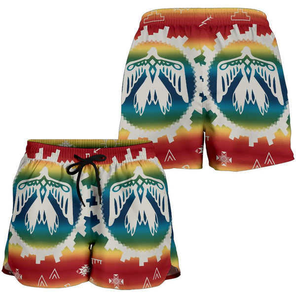 Thunderbird Rainbow All Over Print Women's Shorts - Image 3