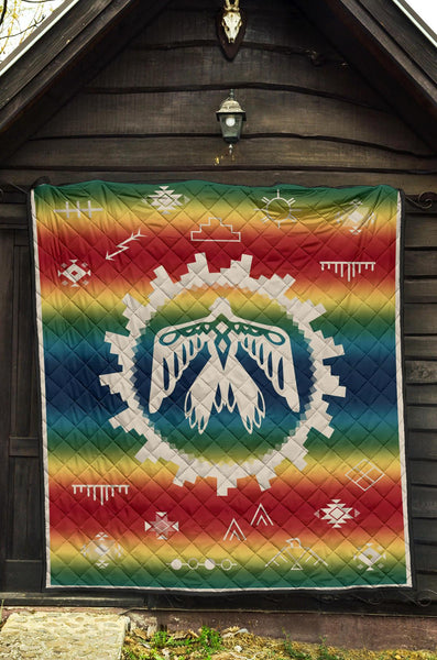 Thunderbird Rainbow Native American Premium Quilt - Image 4