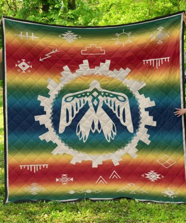 Thunderbird Rainbow Native American Premium Quilt