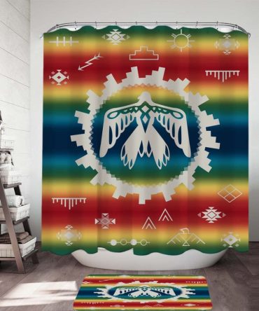 Thunderbird Rainbow Native American Shower Curtain