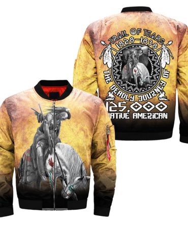Trail of Native American Bomber Jacket