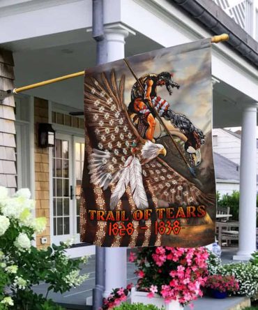 Trail Of Tears Native American Eagle Flag