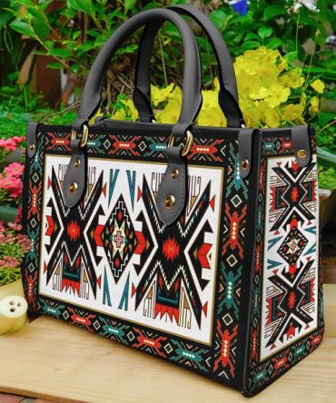 Tribal Colorful Pattern Leather Bag
