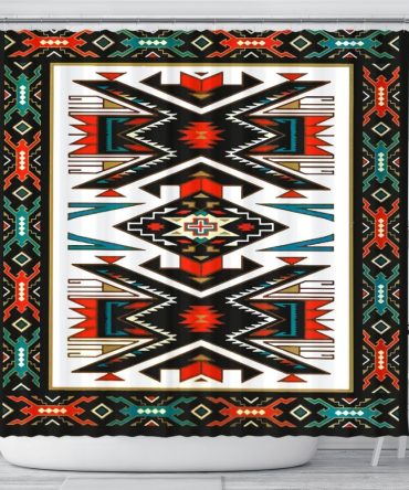 Tribal Colorful Pattern Native American Design Shower Curtain