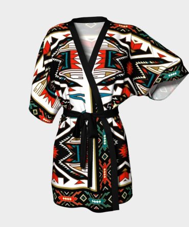 Tribal Colorful Pattern Native American Kimono Robe - Women