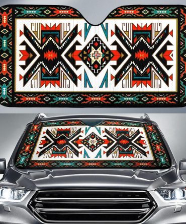 Tribal Colorful Pattern Native American Pride 3D Auto Sun Shades no link