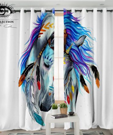 Tribal Horse Native American Pride Living Room Curtain no link