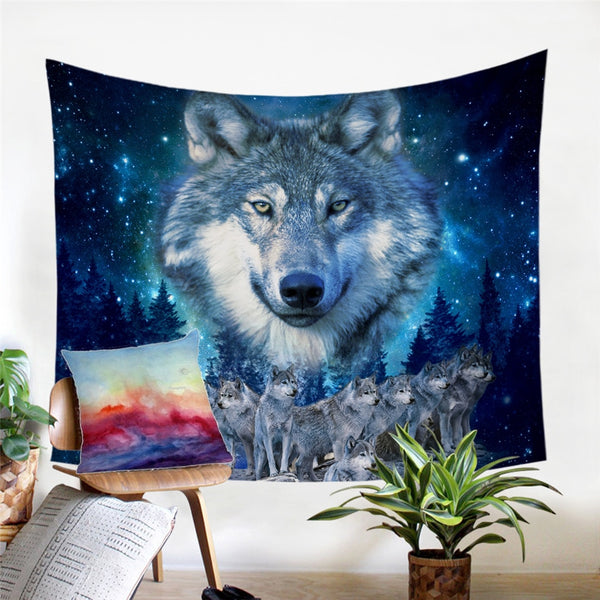 Tribal Wolf Dream Catcher Tapestry - Image 4