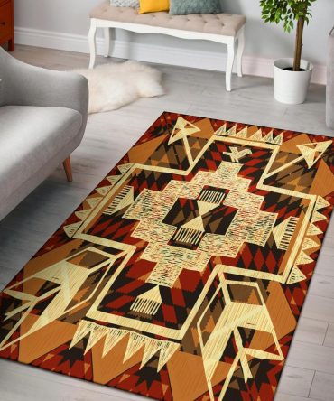 Tribal Yellow Arrow Native American Area Rug no link