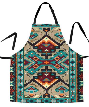 Tribe Blue Pattern Native American Apron