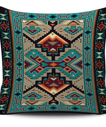 Tribe Blue Pattern Native American Pillow Covers