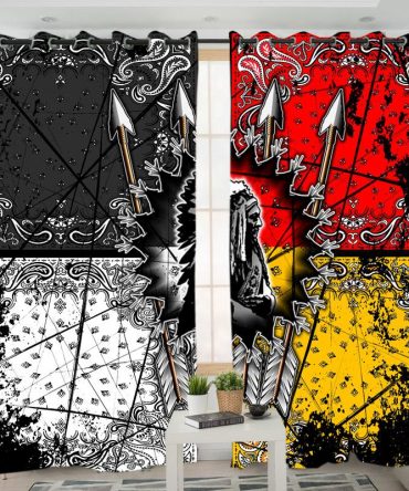 Tribe Chief Native American Design Living Room Curtain