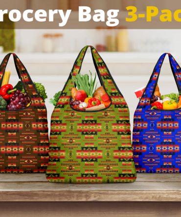 Tribe Native Mixing Color Grocery Bags