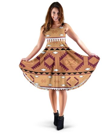 Tribe Symbol Pink Native American Pride 3D Dress