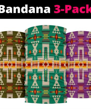 Turquoise Tribe Design Native American Bandana 3-Pack