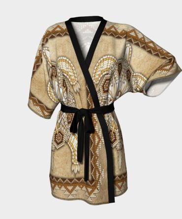Turtle Totem Native American Kimono Robe - Women