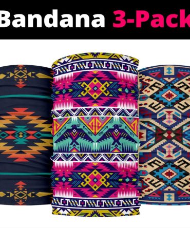 United Thunderbird Native American Design Bandana 3-Pack New