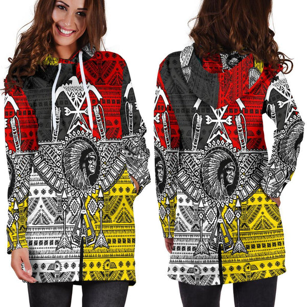 War Chief Native American Hoodie Dress - Image 3