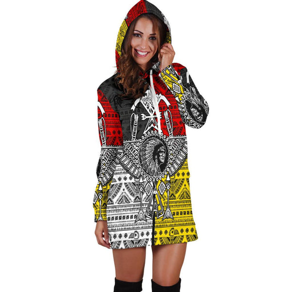 War Chief Native American Hoodie Dress - Image 4