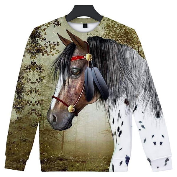 Warrior Horse Native American Sweatshirt - Image 2