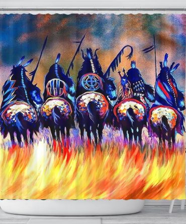 Warriors Native American Shower Curtain