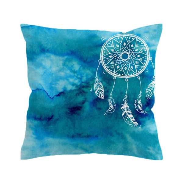 Watercolor Dream Catcher Pillow Case Pink and Blue Pillow Covers - Image 2