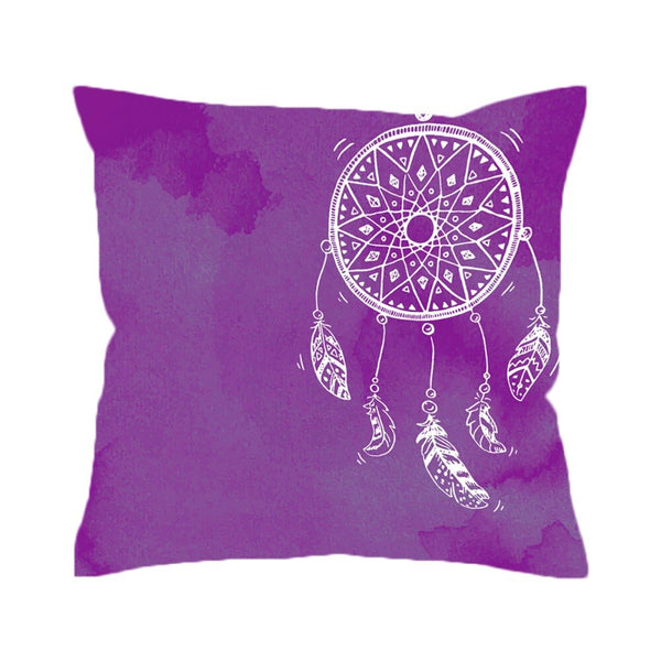 Watercolor Dream Catcher Pillow Case Pink and Blue Pillow Covers - Image 4