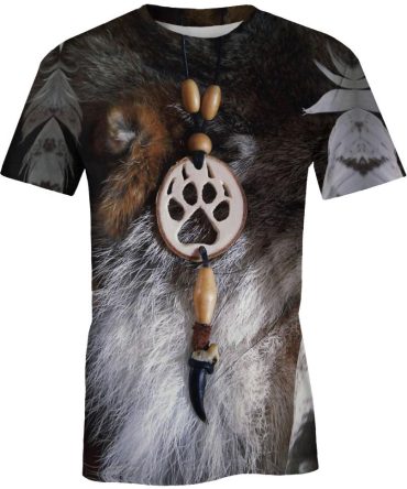 Animal Fur Motifs All Over Print T Shirt