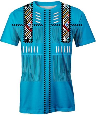 Blue Native, 3D T Shirt, All Over Print T Shirt, Native American