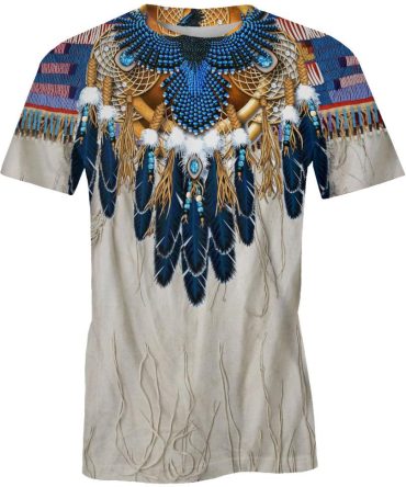 Butterfly & Buffalo Skull All Over Print T Shirt Men Women