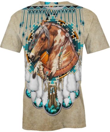 Native American Horse All Over Print T Shirt