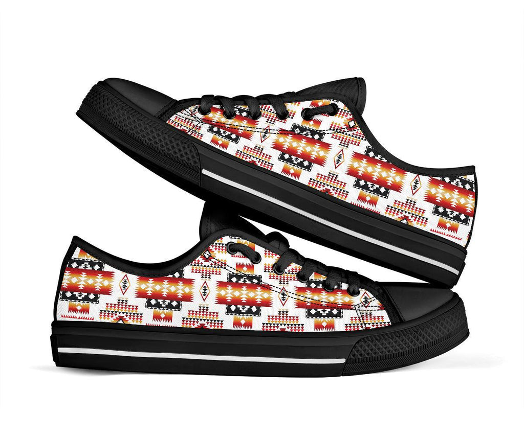 White Native Tribes Native American Low Tops Shoes