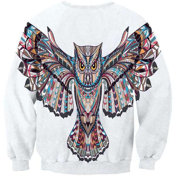 White Owl Native American 3D Sweatshirt - Image 3