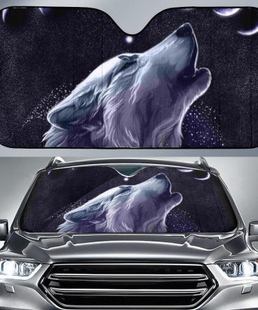 White Wolf Moon Native American Auto Sun Shades