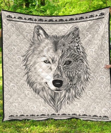 White Wolf Native Amercan Premium Quilt