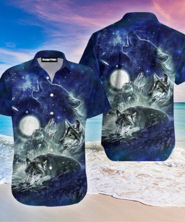 Wolf Aloha Hawaiian Shirts Indian For Men