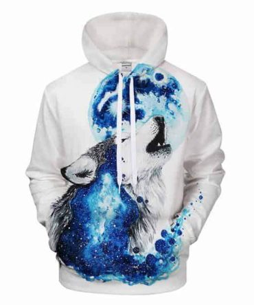 Wolf Art 3D Sweatshirts Printing Galaxy Pullover Hoodies no link