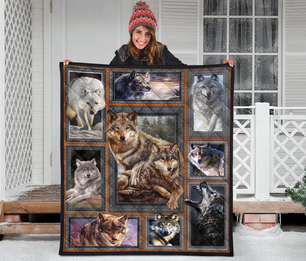 Wolf Art Native American Premium Quilt - Image 4