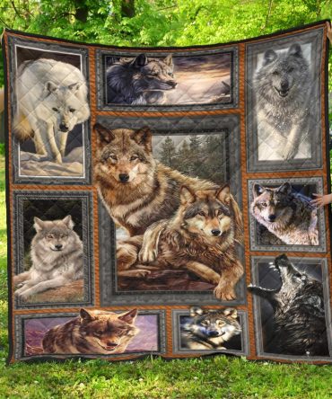 Wolf Art Native American Premium Quilt