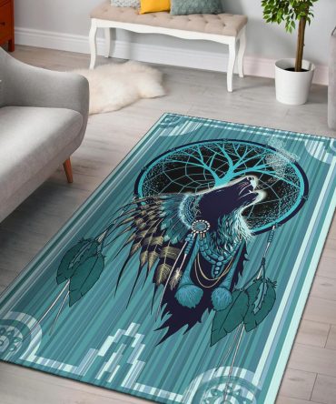 Wolf Chief Native American Area Rug no link