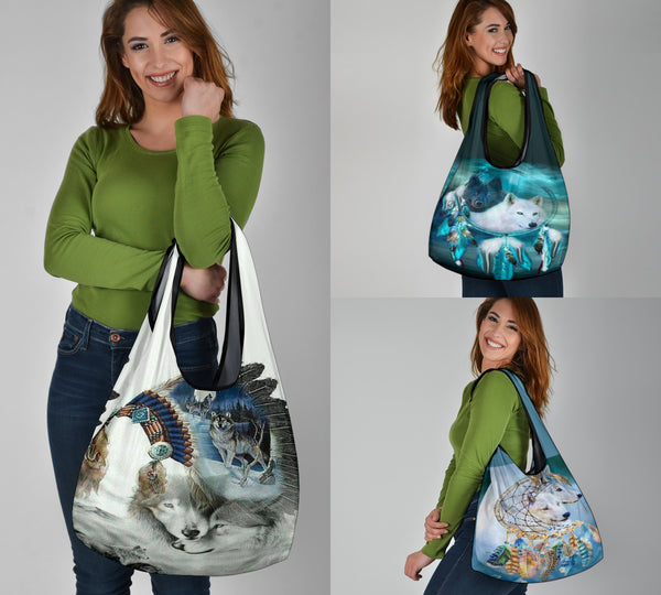 Wolf Couple Grocery Bags NEW - Image 3