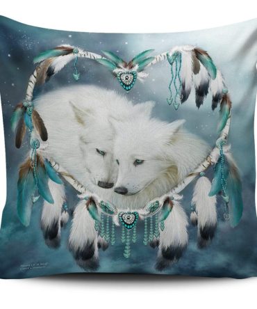Wolf Dream Catcher Native American Pillow Covers