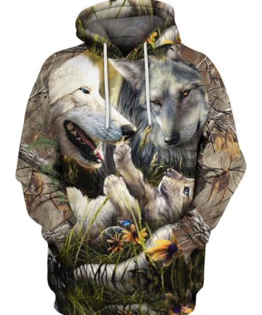 Native American - Wolf Family Hoodie