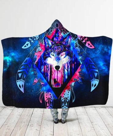 Wolf Galaxy Hooded Blanket