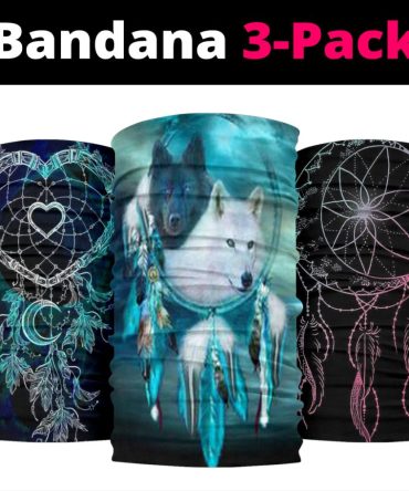 Wolf Heart Bandana 3-Pack
