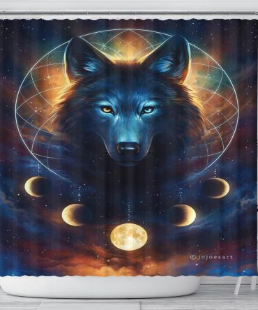 Wolf Lion Dreamcatcher Native American Shower Curtain