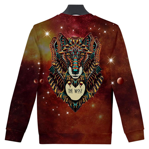 Wolf Native American Art Sweatshirt - Image 3