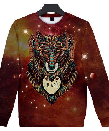 Wolf Native American Art Sweatshirt